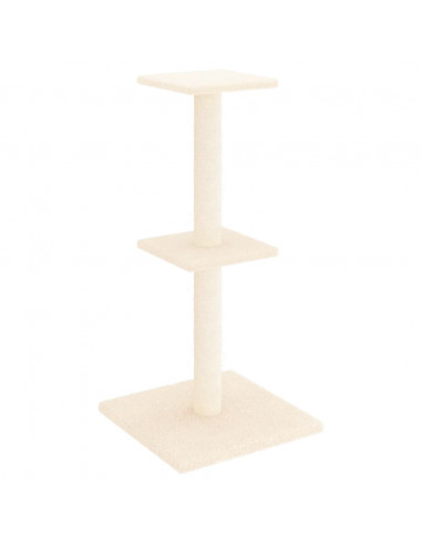 Albero per Gatti con Tiragraffi in Sisal Crema 73 cm