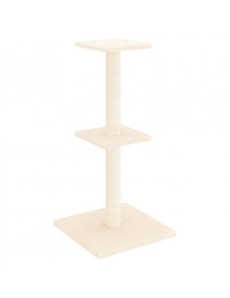 Albero per Gatti con Tiragraffi in Sisal Crema 73 cm