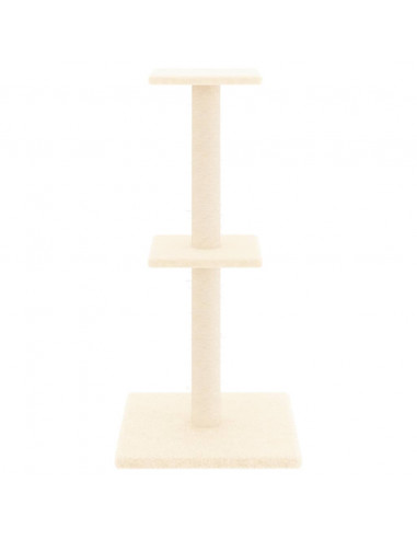 Albero per Gatti con Tiragraffi in Sisal Crema 73 cm