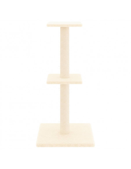 Albero per Gatti con Tiragraffi in Sisal Crema 73 cm