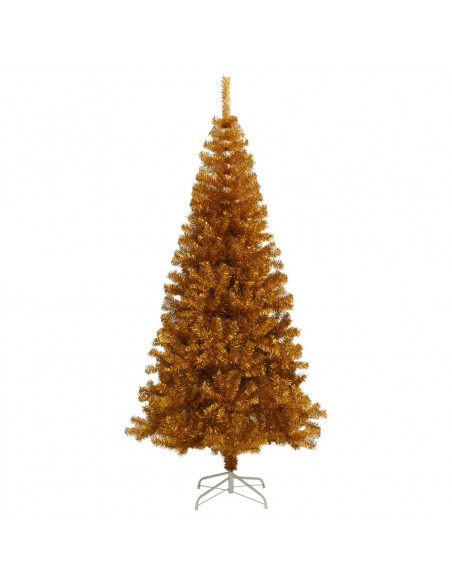 Albero di Natale Artificiale con Supporto Oro 210 cm PET