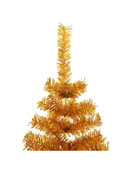Albero di Natale Artificiale con Supporto Oro 210 cm PET