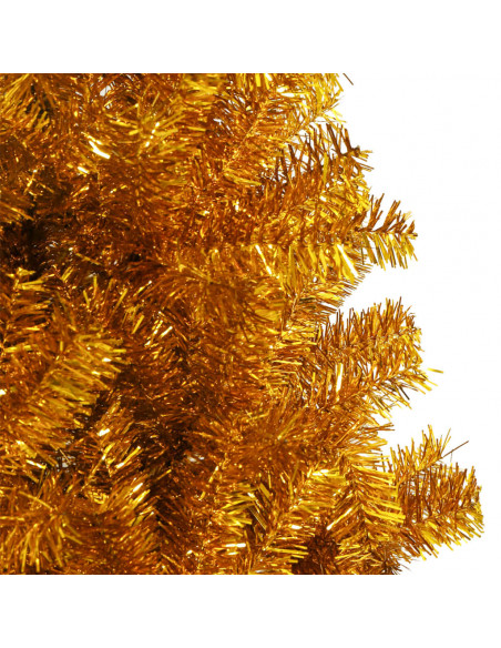 Albero di Natale Artificiale con Supporto Oro 210 cm PET