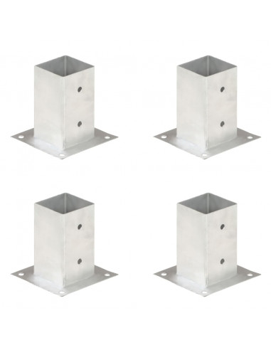Ancoraggi Pali 4 pz in Metallo Zincato 81 mm