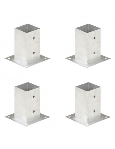 Ancoraggi Pali 4 pz in Metallo Zincato 81 mm