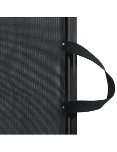 Cancelletto Retrattile per Animali Domestici Nero 117,5x125 cm