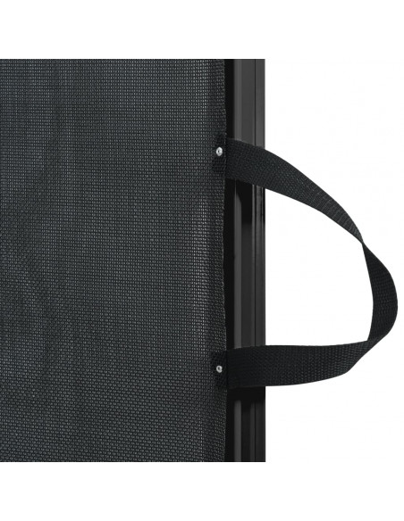 Cancelletto Retrattile per Animali Domestici Nero 117,5x125 cm