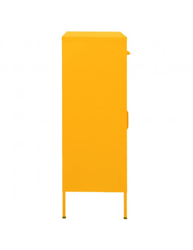 Armadietto Giallo Senape 80x35x101,5 cm in Acciaio