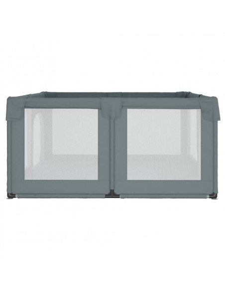 Box per Bambini con 2 Porte Grigio Chiaro Tessuto Oxford