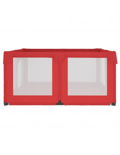 Box per Bambini con 2 Porte Rosso in Tessuto Oxford