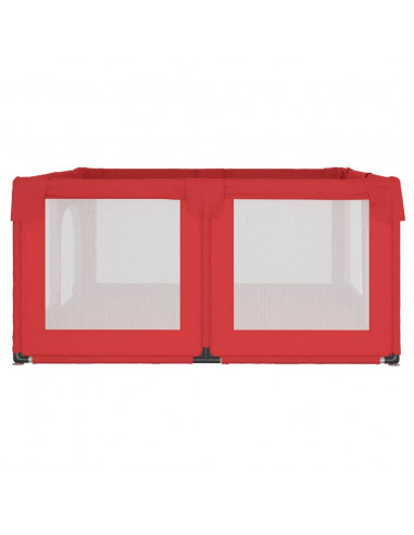 Box per Bambini con 2 Porte Rosso in Tessuto Oxford