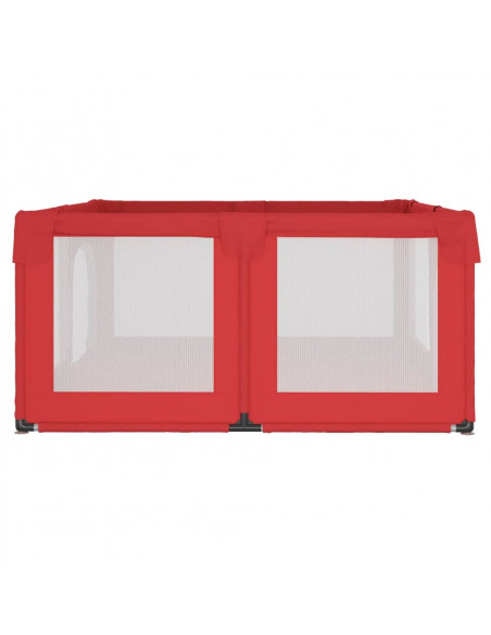 Box per Bambini con 2 Porte Rosso in Tessuto Oxford