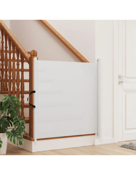 Cancelletto Retrattile per Animali Domestici Bianco 102,5x125cm