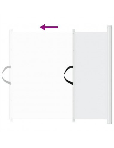 Cancelletto Retrattile per Animali Domestici Bianco 102,5x125cm