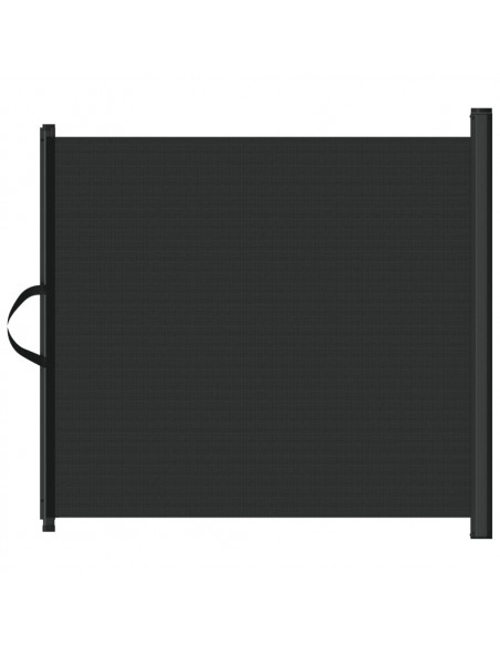 Cancelletto Retrattile per Animali Domestici Nero 117,5x125 cm