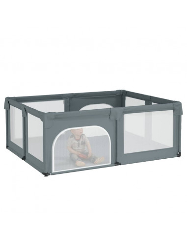 Box per Bambini con 2 Porte Grigio Chiaro Tessuto Oxford