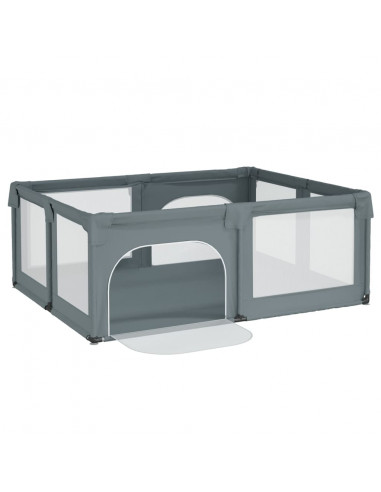 Box per Bambini con 2 Porte Grigio Chiaro Tessuto Oxford