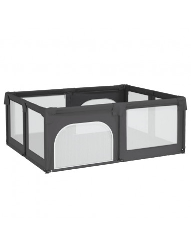 Box per Bambini con 2 Porte Grigio Scuro Tessuto Oxford