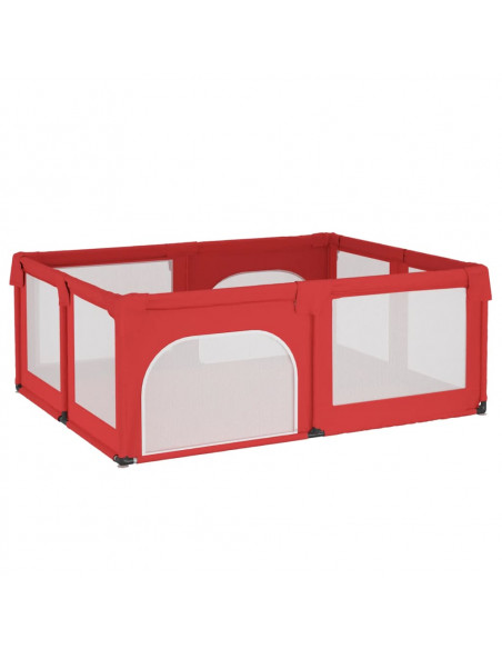 Box per Bambini con 2 Porte Rosso in Tessuto Oxford