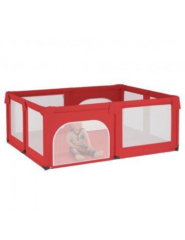 Box per Bambini con 2 Porte Rosso in Tessuto Oxford