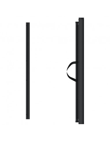 Cancelletto Retrattile per Animali Domestici Nero 102,5x125 cm