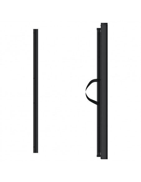 Cancelletto Retrattile per Animali Domestici Nero 102,5x125 cm