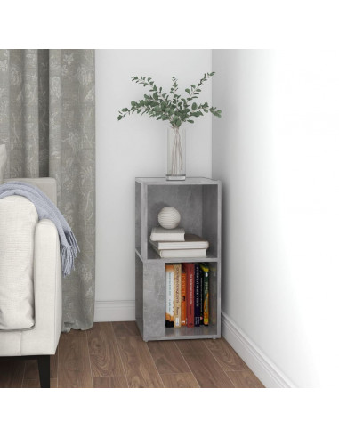 Armadio Angolare Grigio Cemento 33x33x67 cm in Truciolato