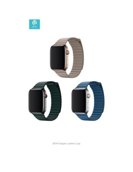 CINTURINO DEVIA APPLE WATCH 4 SERIE 44MM ELEGANT LEATHER LOOP STON