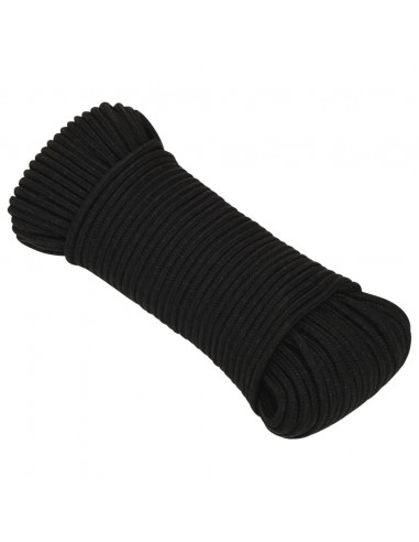 Corda da Lavoro Nera 5 mm 100 m in Poliestere
