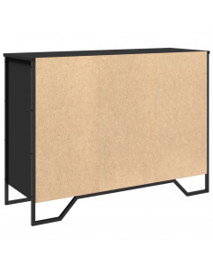 Credenza Nera 101x35,5x74,5 cm in Legno Multistrato