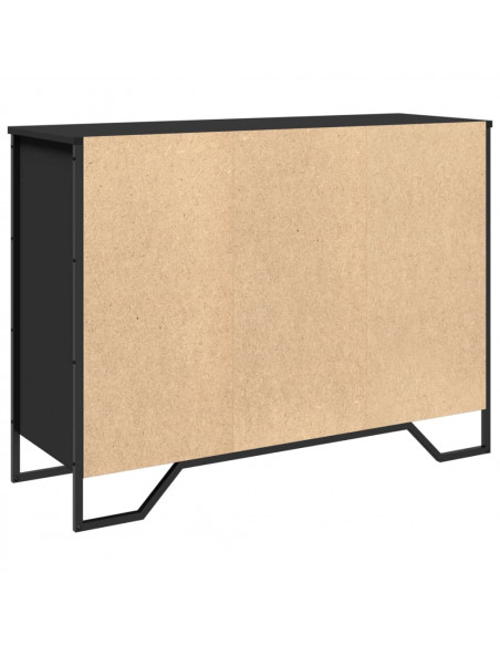 Credenza Nera 101x35,5x74,5 cm in Legno Multistrato