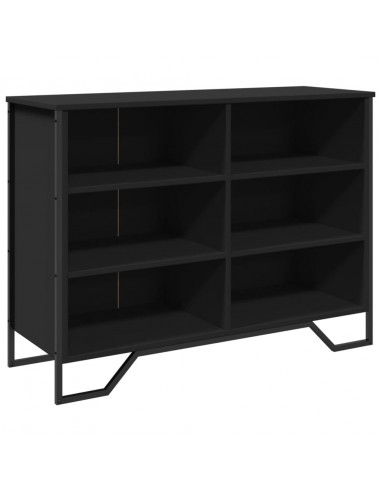 Credenza Nera 101x35,5x74,5 cm in Legno Multistrato