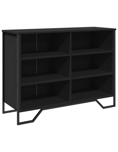Credenza Nera 101x35,5x74,5 cm in Legno Multistrato
