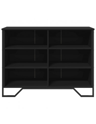 Credenza Nera 101x35,5x74,5 cm in Legno Multistrato
