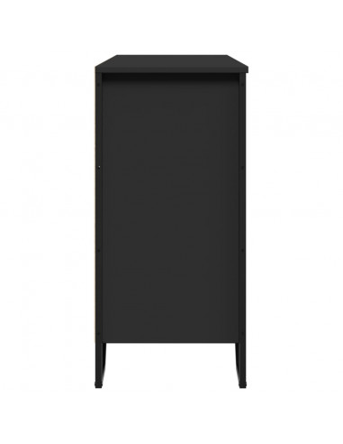 Credenza Nera 101x35,5x74,5 cm in Legno Multistrato