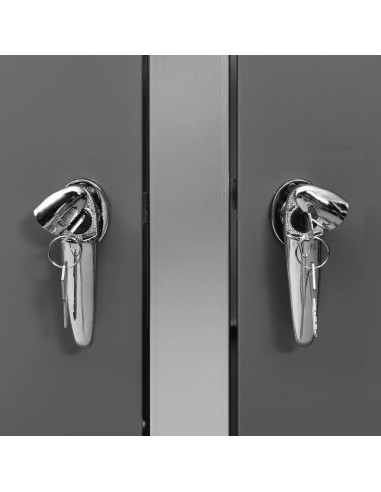 Copribidone per Spazzatura Triplo 207x77,5x112,5cm Acciaio Inox