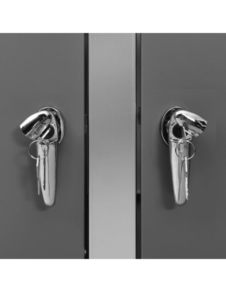 Copribidone per Spazzatura Triplo 207x77,5x112,5cm Acciaio Inox