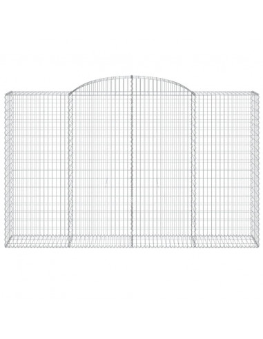 Cesti Gabbioni ad Arco 4 pz 300x50x180/200 cm Ferro Zincato