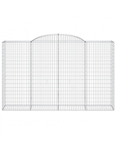 Cesti Gabbioni ad Arco 4 pz 300x50x180/200 cm Ferro Zincato