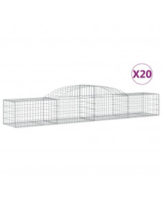 Cesti Gabbioni ad Arco 20 pz 300x50x40/60 cm Ferro Zincato 2