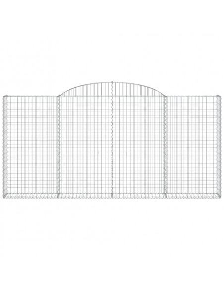 Cesti Gabbioni ad Arco 4 pz 300x30x140/160 cm Ferro Zincato