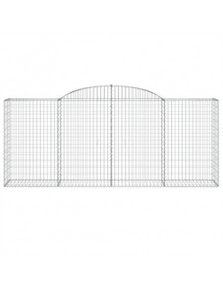 Cesti Gabbioni ad Arco 2 pz 300x50x120/140 cm Ferro Zincato