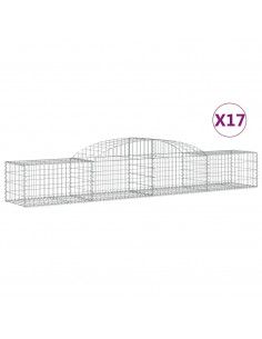 Cesti Gabbioni ad Arco 17 pz 300x50x40/60 cm Ferro Zincato 2