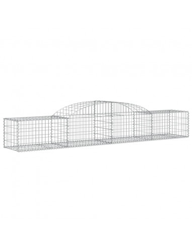 Cesti Gabbioni ad Arco 17 pz 300x50x40/60 cm Ferro Zincato