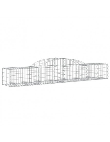 Cesti Gabbioni ad Arco 17 pz 300x50x40/60 cm Ferro Zincato