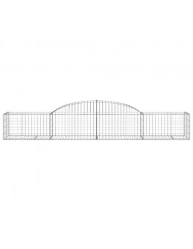 Cesti Gabbioni ad Arco 17 pz 300x50x40/60 cm Ferro Zincato