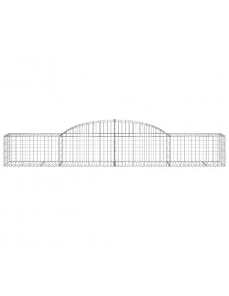 Cesti Gabbioni ad Arco 17 pz 300x50x40/60 cm Ferro Zincato
