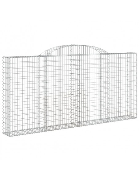 Cesti Gabbioni ad Arco 11 pz 300x30x140/160 cm Ferro Zincato