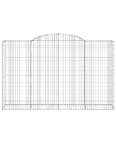 Cesti Gabbioni ad Arco 8 pz 300x50x180/200 cm Ferro Zincato