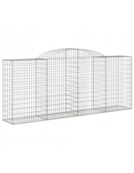 Cesti Gabbioni ad Arco 5 pz 300x50x120/140 cm Ferro Zincato